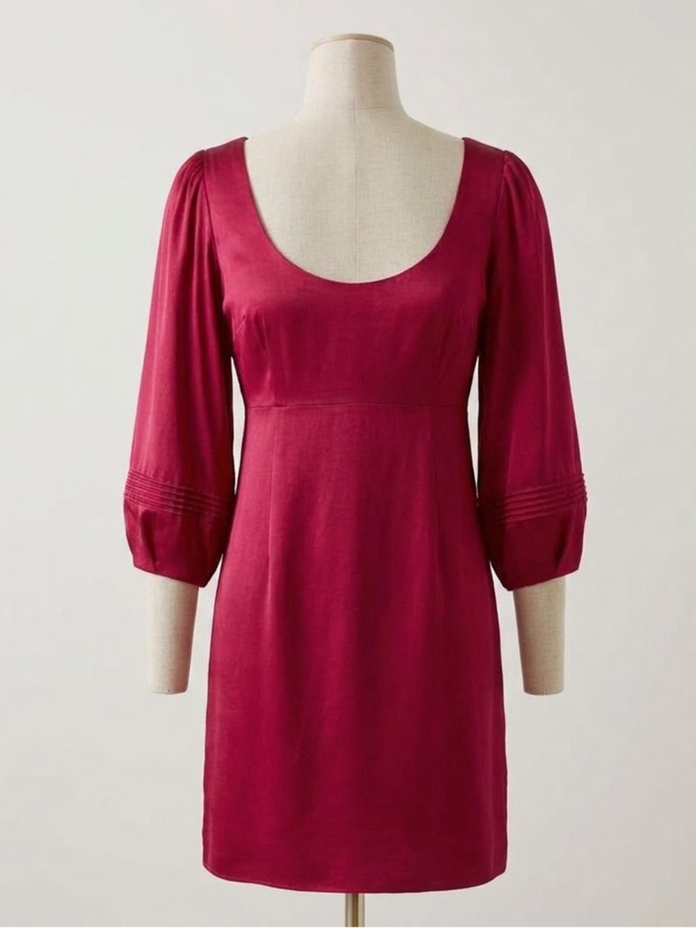 100% Silk Madison Marcus Ruby Red Party Dress - NWT - Size Medium